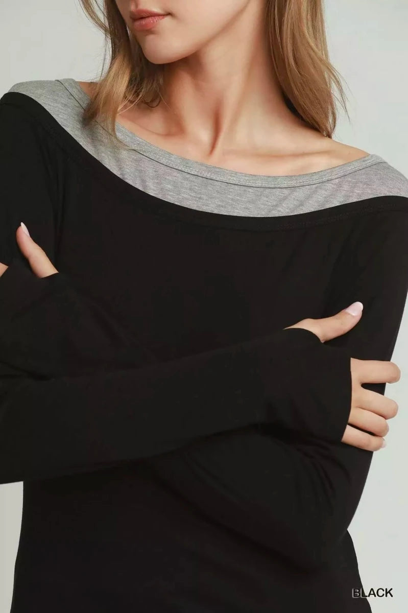 Umgee Layered Long Sleeve Top