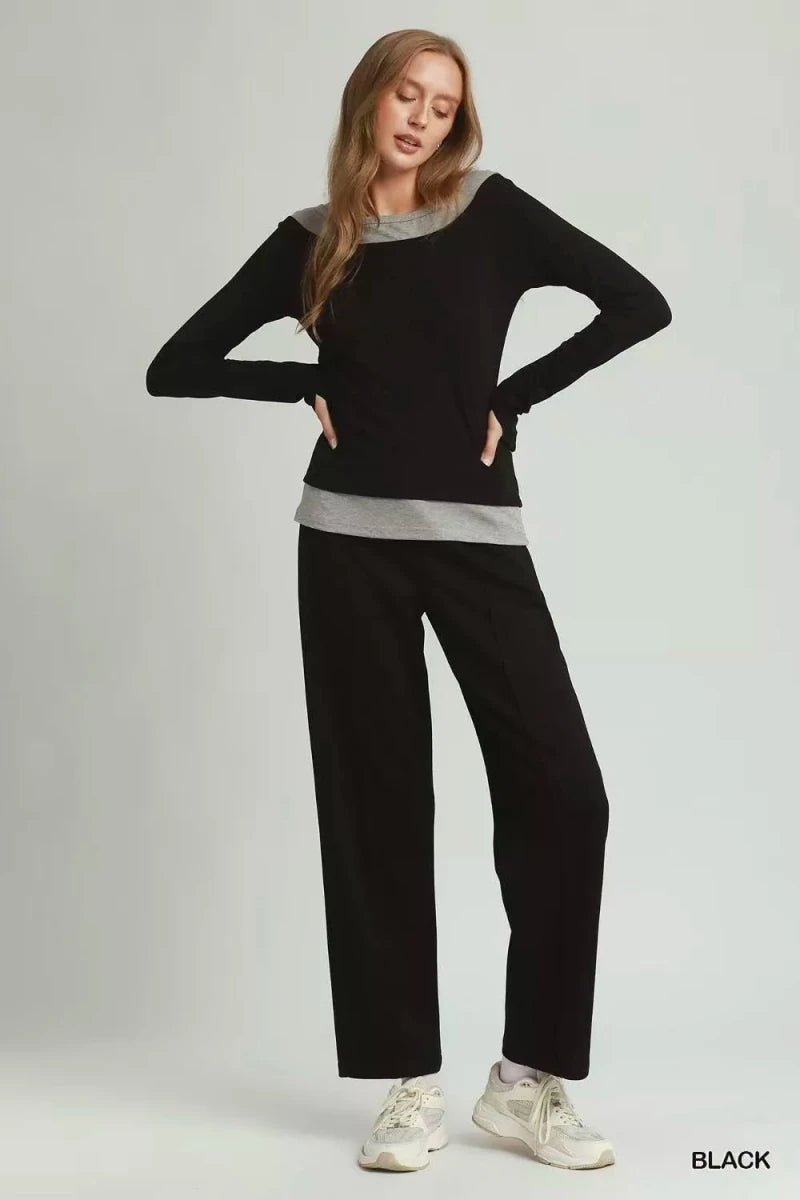 Umgee Layered Long Sleeve Top