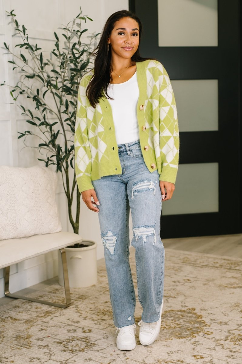 Up, Up and Away Argyle Cardigan