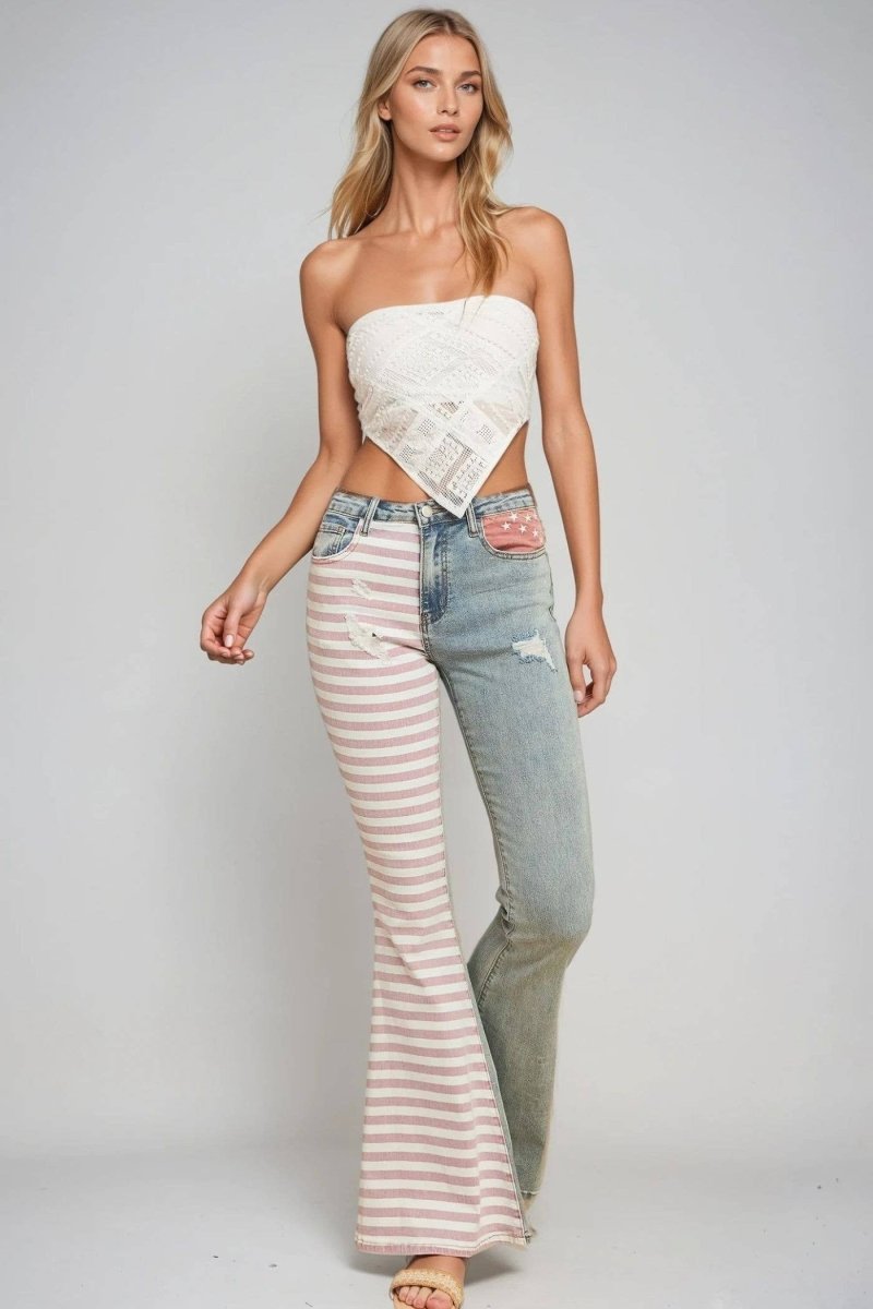 White Lace Bandana Smocked Tube Top