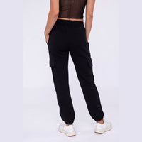 Black Utility Athleisure Joggers with Pockets-Minnie's Treasure Boutique