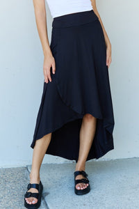 First Choice High Waisted Flare Maxi Skirt in Black-Minnie's Treasure Boutique