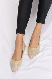 Forever Link Rhinestone Point Toe Flats