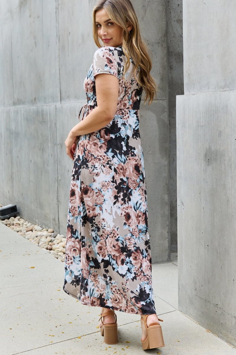 Give Me Roses Floral Maxi Wrap Dress