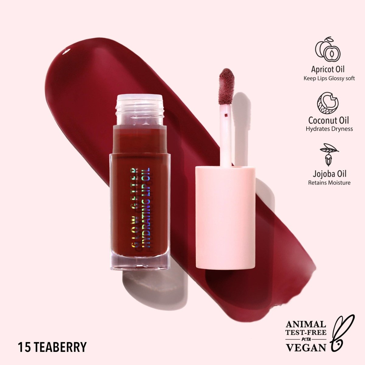 Glow Getter Hydrating Lip Oil InTeaberry