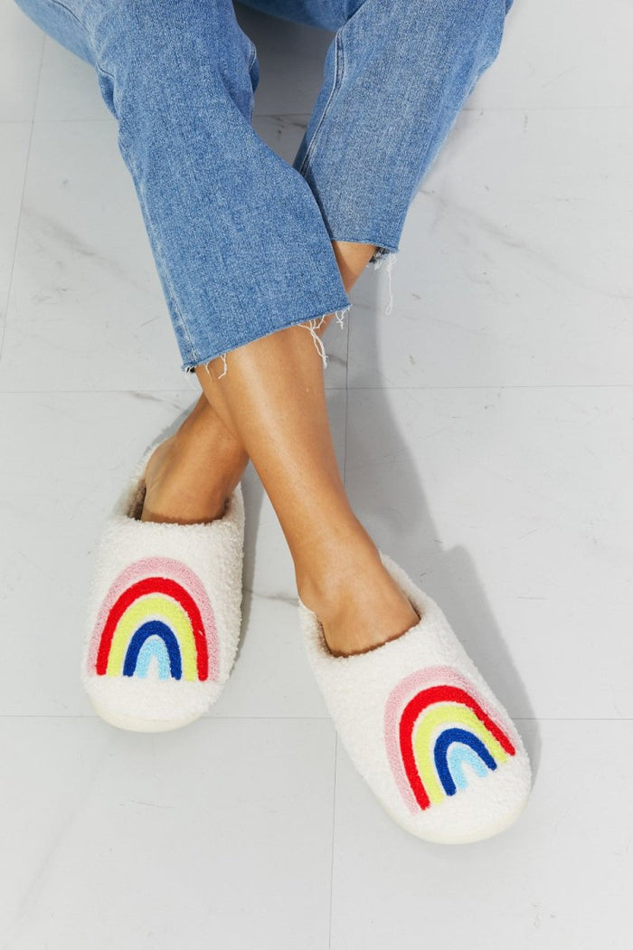 MMShoes Rainbow Plush Slipper-Minnie's Treasure Boutique