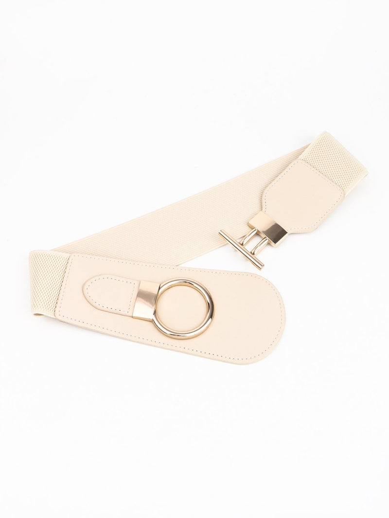 PU Elastic Wide Belt with Alloy Buckle-Minnie's Treasure Boutique