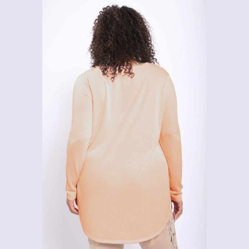 Workout Long Sleeve Flowy Top With Side Slit-Minnie's Treasure Boutique